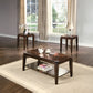 ACME Docila 3Pc Pack Coffee/End Table Set, Walnut