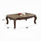 ACME Devayne Coffee Table, Marble & Dark Walnut