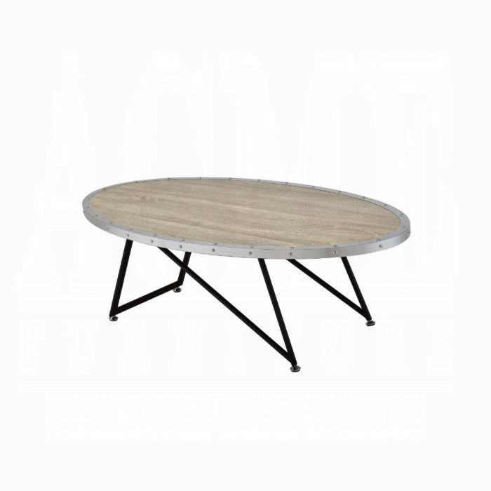 ACME Allis Coffee Table, Weathered Gray Oak