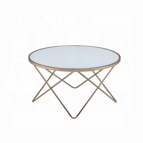 ACME Valora Coffee Table, Champagne & Frosted Glass