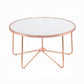 ACME Alivia Coffee Table, Rose Gold & Frosted Glass