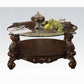 ACME Versailles Coffee Table, Cherry Oak & Clear Glass (1Set/2Ctn)