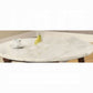 ACME Gasha Coffee Table, White Marble & Walnut