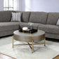 ACME Weyton Coffee Table, Dark Oak & Champagne