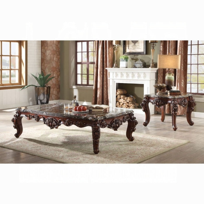 ACME Forsythia Coffee Table, Marble & Walnut