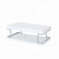 ACME Aspers Coffee Table - 83125 - Contemporary - Metal, High Gloss, MDF, PB - White High Gloss and Chrome