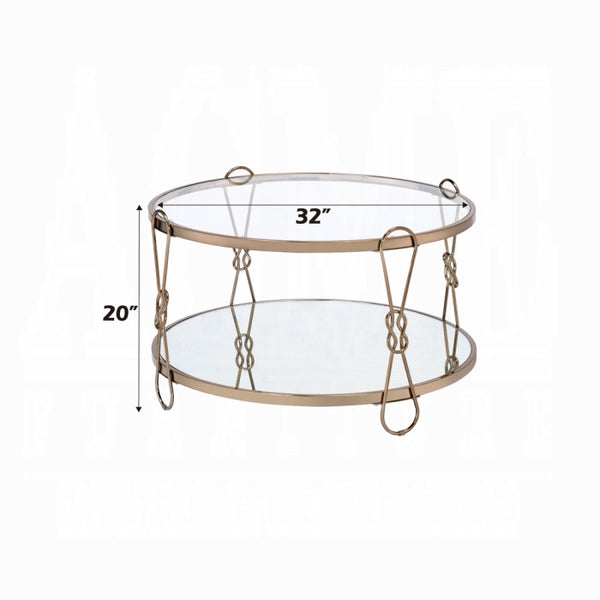 ACME Zekera Coffee Table, Champagne & Mirrored