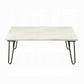 ACME Telestis Coffee Table, White Marble & Black