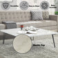 ACME Telestis Coffee Table, White Marble & Black