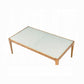 ACME Gwynn Coffee Table, Natural & Frosted Glass