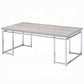 ACME Chafik Coffee Table - 85370 - Contemporary - Metal Tube, Veneer (Paper), PB - Natural Oak and Chrome