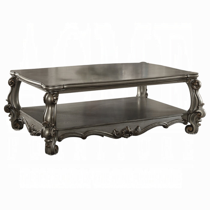 ACME Versailles Coffee Table, Antique Platinum