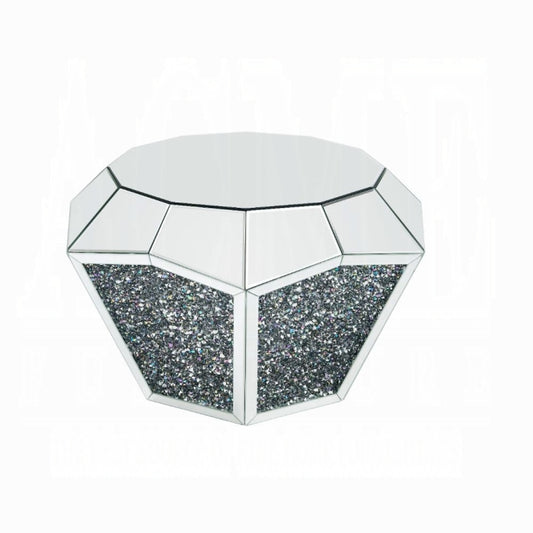 ACME Noralie Coffee Table - 88005 - Glam - Mirror, Glass, MDF, Faux Diamonds (Acrylic) - Mirrored and Faux Diamonds