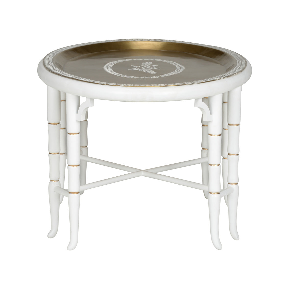 Brass Oval Tray Table