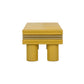 Coulter Leather Cocktail Table- Yellow