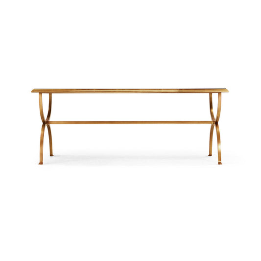 Églomisé & Gilded Iron Coffee Table