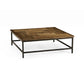 Medium Driftwood Square Coffee Table with Iron Base