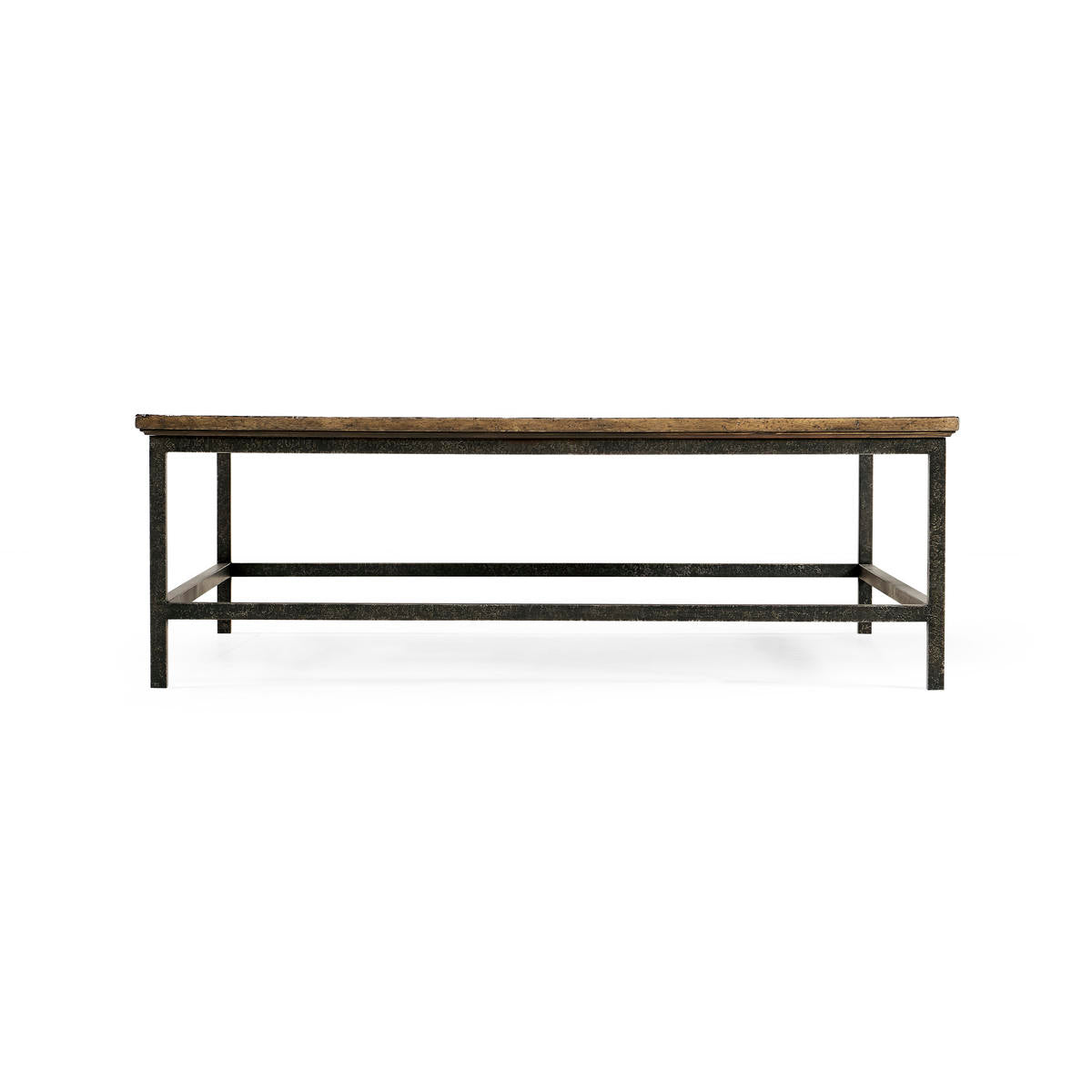 Medium Driftwood Square Coffee Table with Iron Base