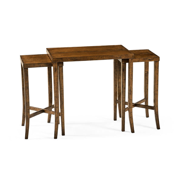 Nesting Cocktail Tables in Country Walnut