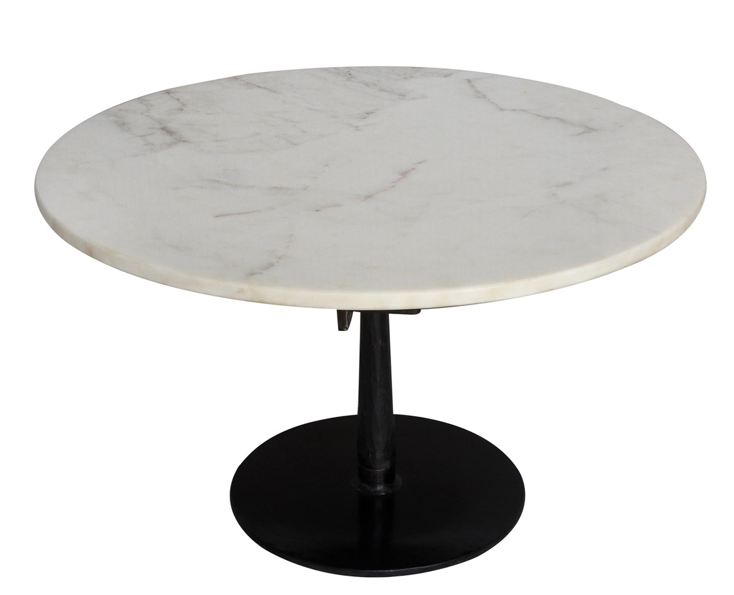 Iron & Marble White Round Coffee Table 23.65"Dia - St