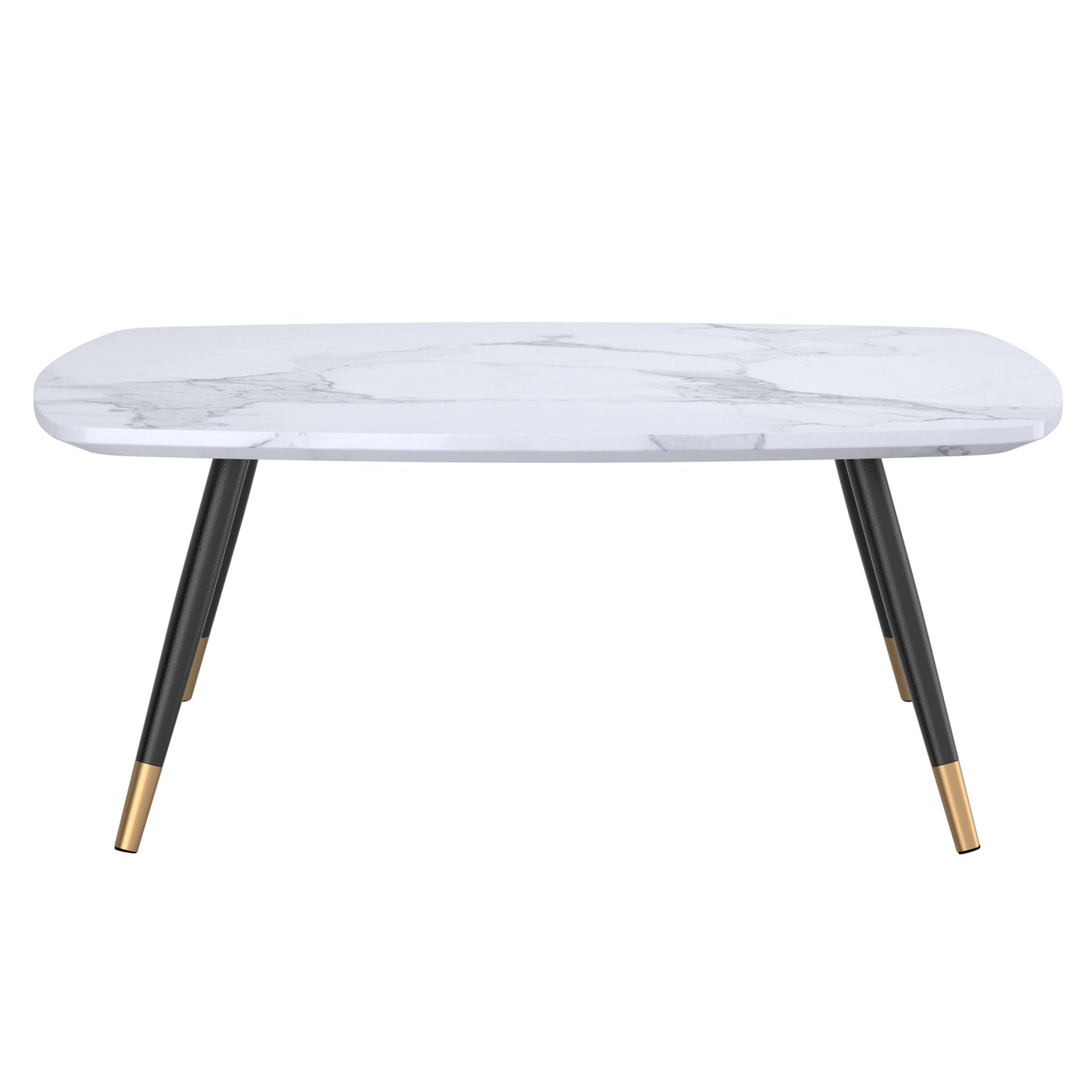 Emery Rectangular Coffee Table in White and Black