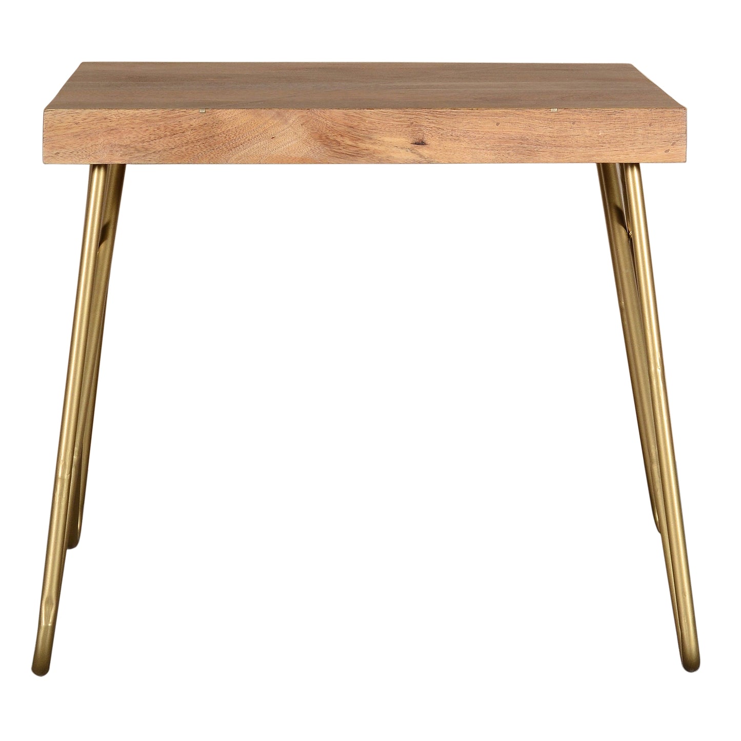 Madox Coffee Table in Natural and Aged Gold