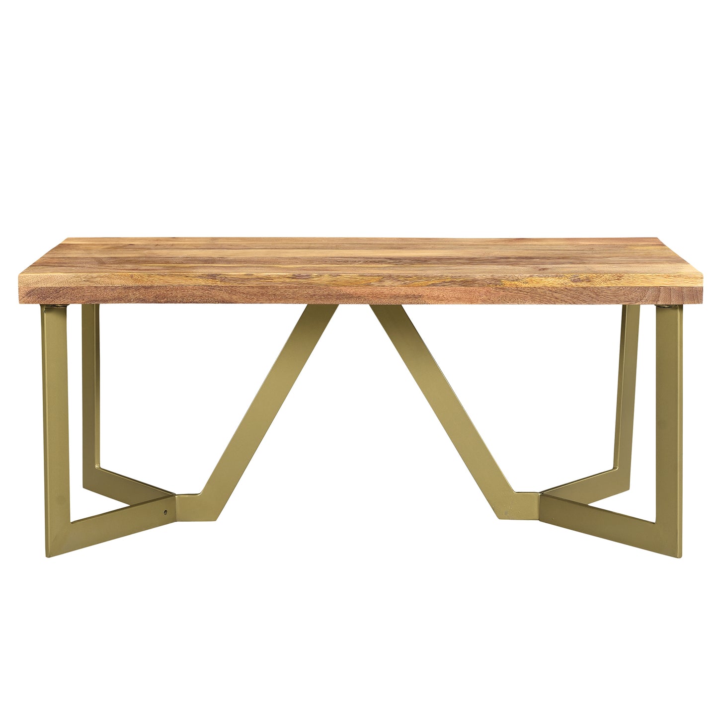 Zivah Coffee Table in Natural and Aged Gold