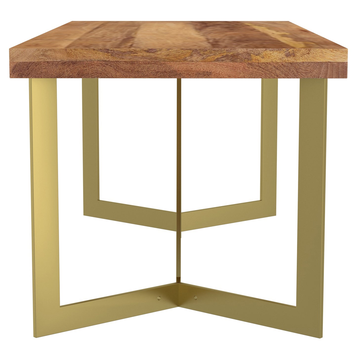 Zivah Coffee Table in Natural and Aged Gold