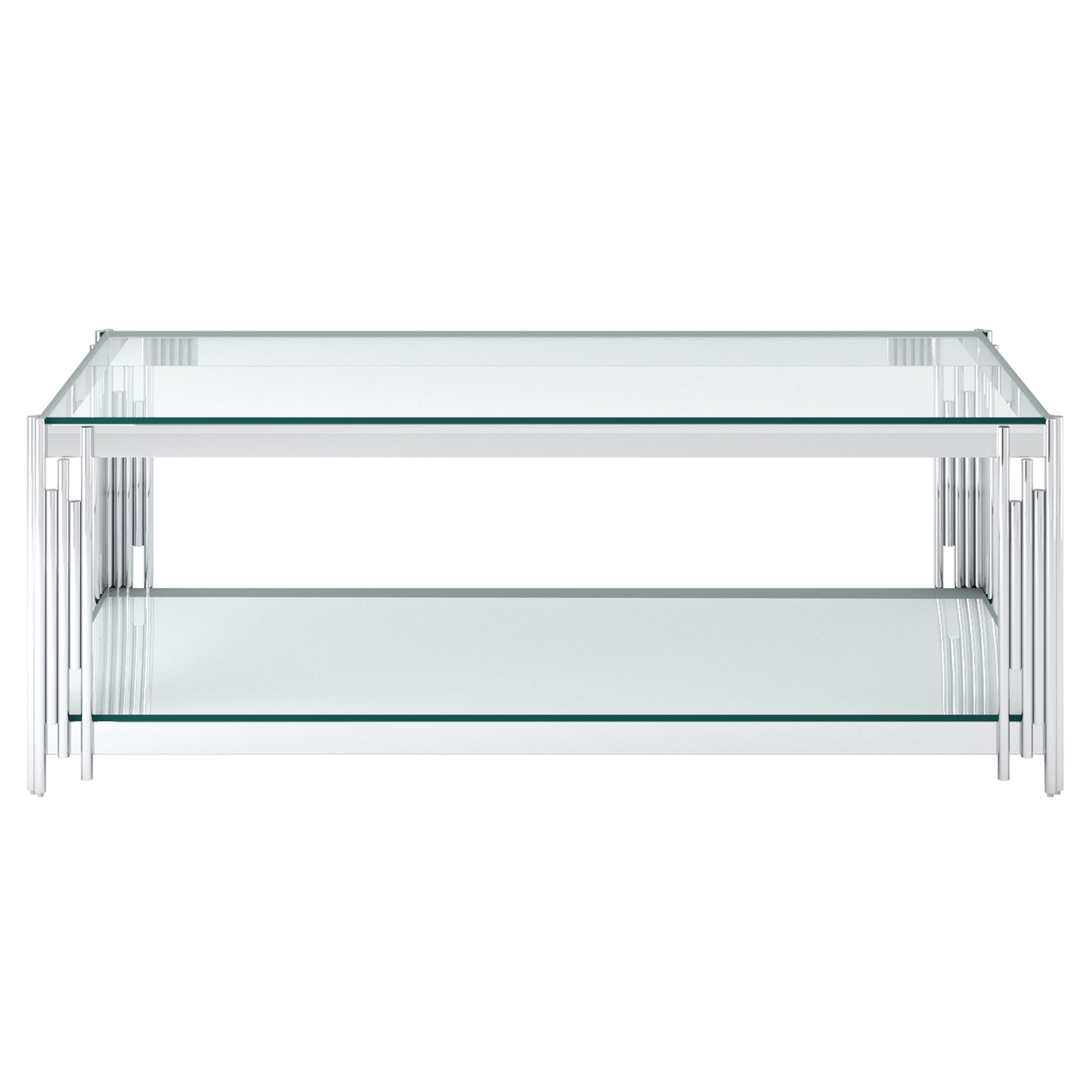 Estrel Rectangular Coffee Table in Silver/Gold