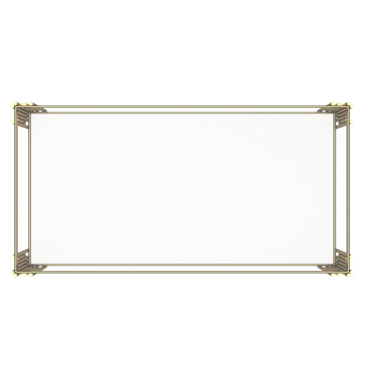 Estrel Rectangular Coffee Table in Silver/Gold