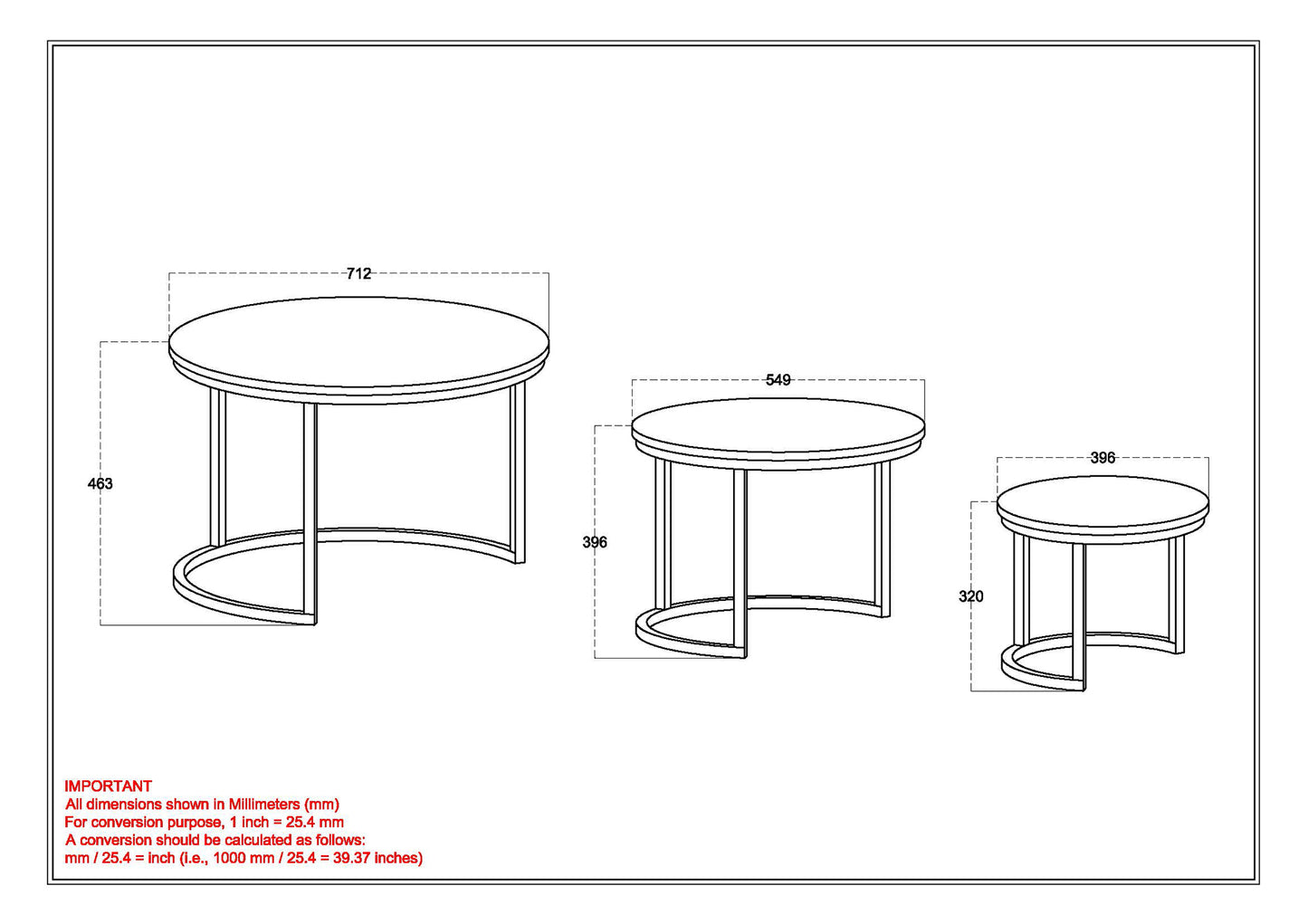 Darsh 3pc Coffee Table Set in White Marble/Grey and Black