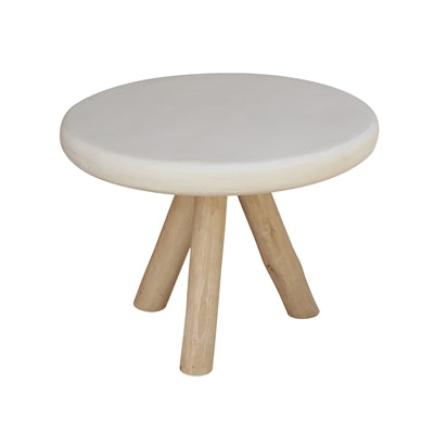 Round 3-Leg Coffee Table 24” Dia - White