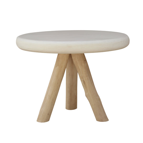 Round 3-Leg Coffee Table 24” Dia - White