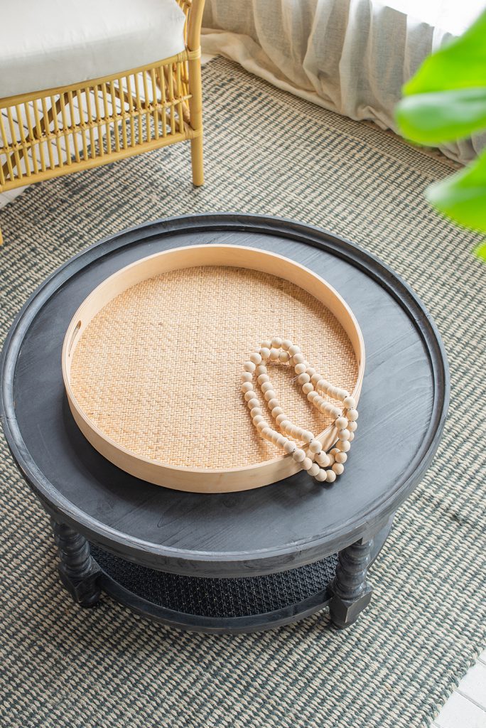 Black Round Tabletop Hilton Head Coffee Table