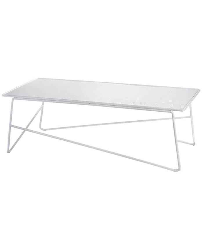 Coffee Table Fish & Fish Large 90X45 H30 Alu White